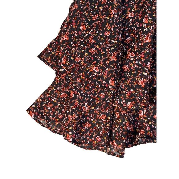 Socialite Womens Ruffle Mini Skirt Tiered Floral Size Small - Picture 4 of 7